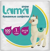 Салфетки бумажные Snow Lama (А100) 24*24 1/42