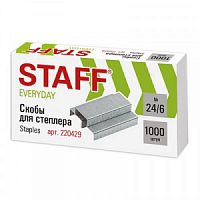 СКОБЫ Д/СТЕПЛЕРА № 24/6 STAFF 1000 шт 220429