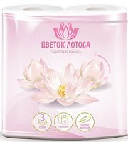 Туалетная бумага Цветок лотоса (А4) 3-сл белая 1/12