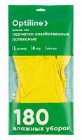 МАРКА Перчатки резиновые хозяйственные OPTILINE L 6 пар 1/40 