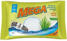 ПОСУДА МЕГА  д/мытья посуды тверд. Алоэ вера 150 г 1/24