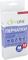 Перчатки латекс L OPTILINE (А100) без напыления L 1/10