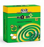 NADZOR Спирали от комаров малодымные без запаха зеленые А10 ISM004C 1/60